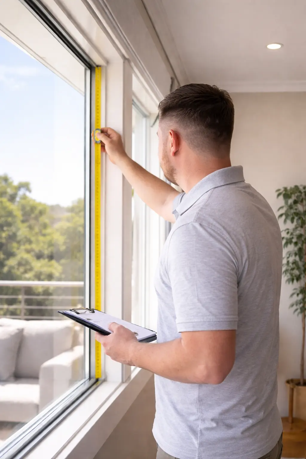 Professional window measurement and shade consultation