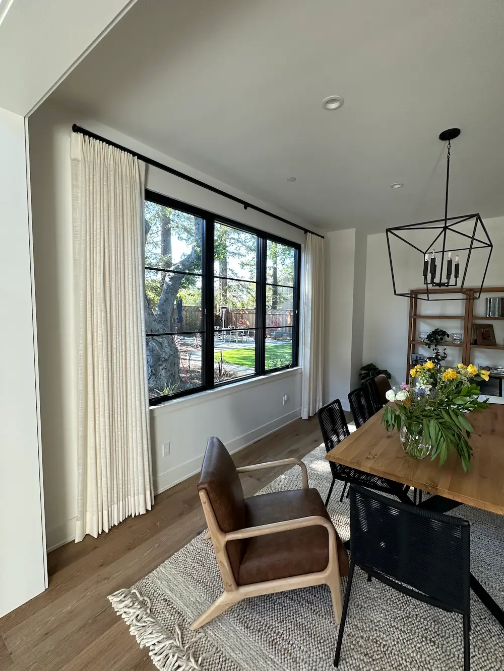 Motorized smart shade installation in a Seattle home office