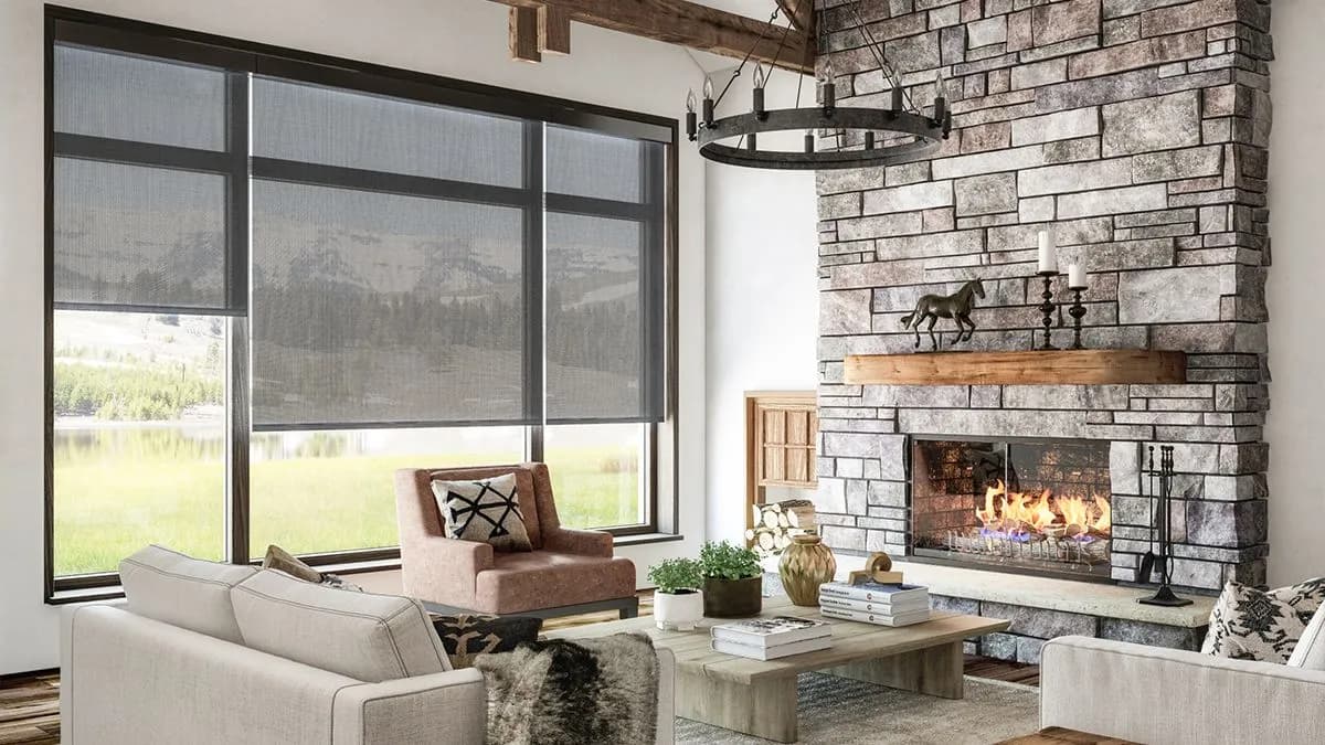 Solar shades on large windows