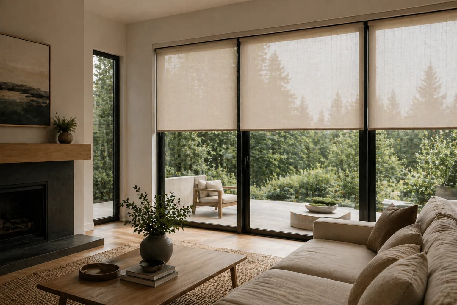 ZP Shades installer mounting window shades in a Seattle home